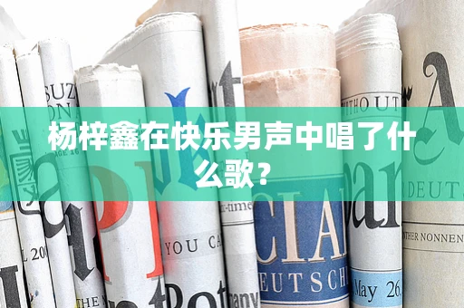 杨梓鑫在快乐男声中唱了什么歌？