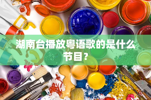 湖南台播放粤语歌的是什么节目？