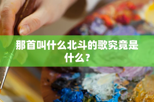 那首叫什么北斗的歌究竟是什么？
