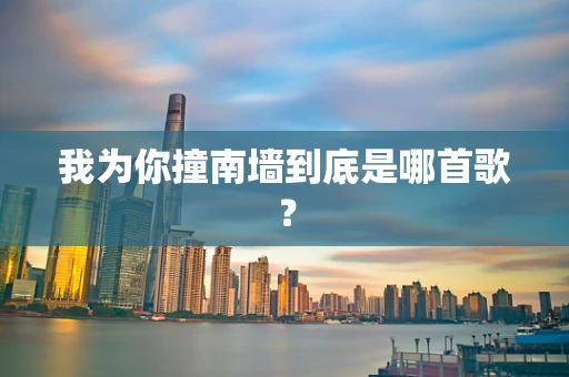 我为你撞南墙到底是哪首歌？