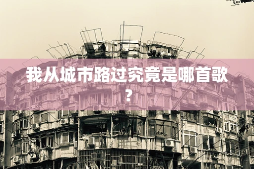 我从城市路过究竟是哪首歌？