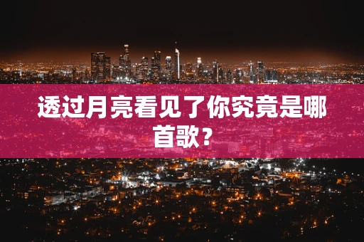 透过月亮看见了你究竟是哪首歌？