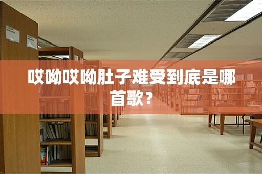 哎呦哎呦肚子难受到底是哪首歌？