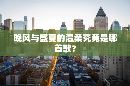 晚风与盛夏的温柔究竟是哪首歌？