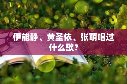 伊能静、黄圣依、张萌唱过什么歌？