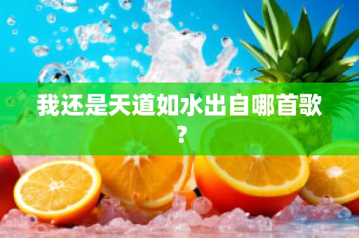 我还是天道如水出自哪首歌？
