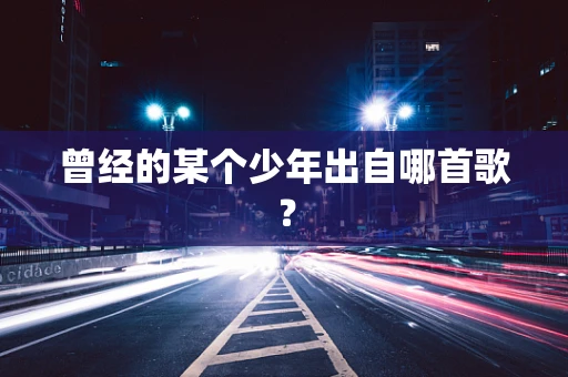 曾经的某个少年出自哪首歌？