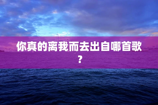 你真的离我而去出自哪首歌？